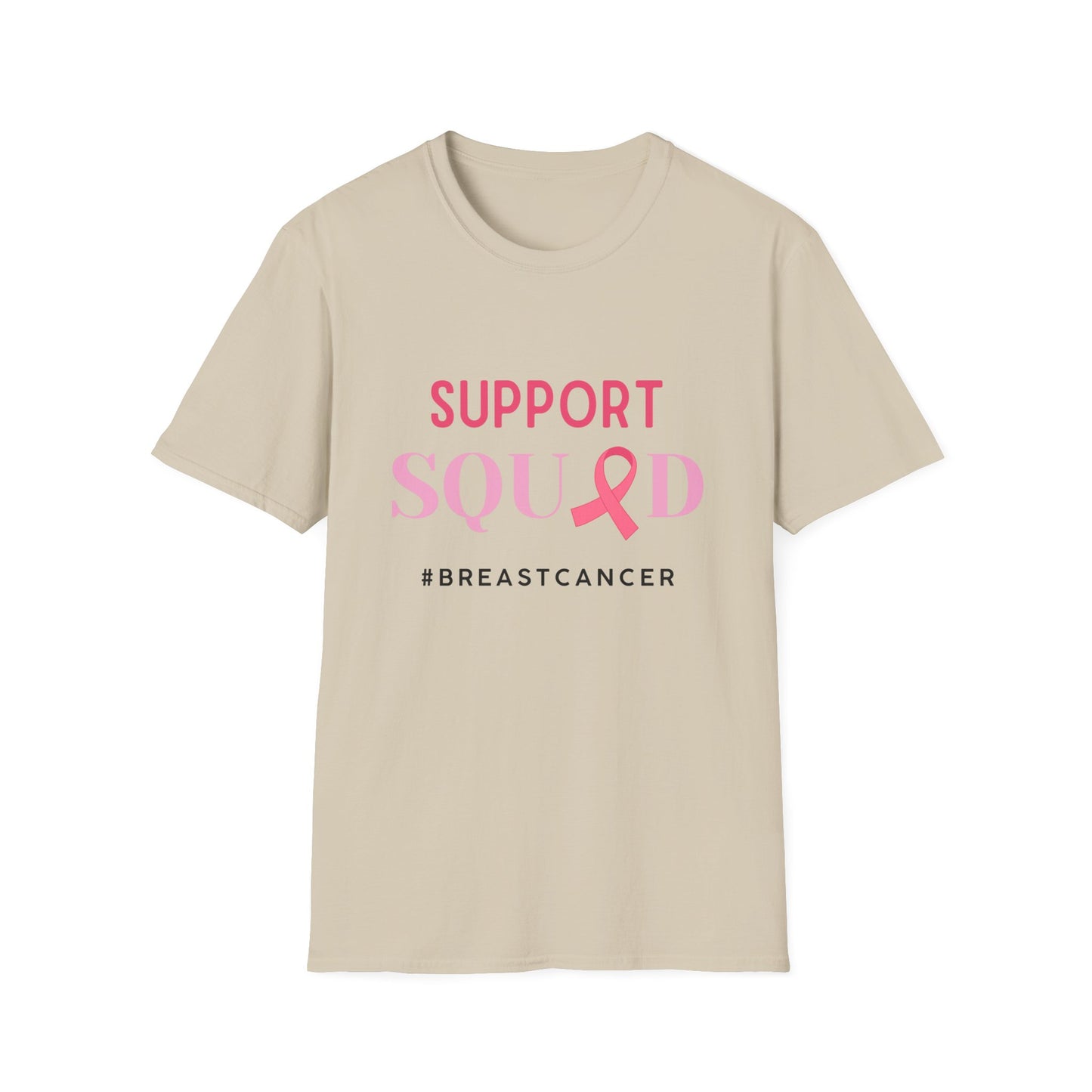 Breast Cancer Support Squad, Breast Cancer Tee, Breast Cancer Awareness, Unisex Softstyle T-Shirt