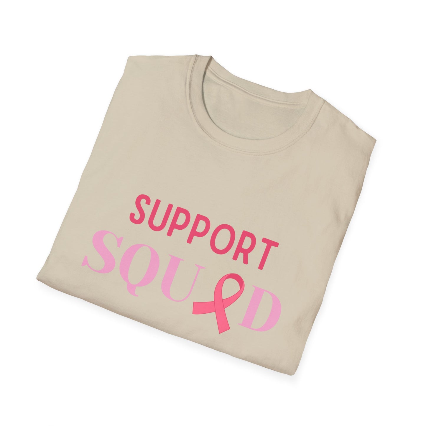 Breast Cancer Support Squad, Breast Cancer Tee, Breast Cancer Awareness, Unisex Softstyle T-Shirt