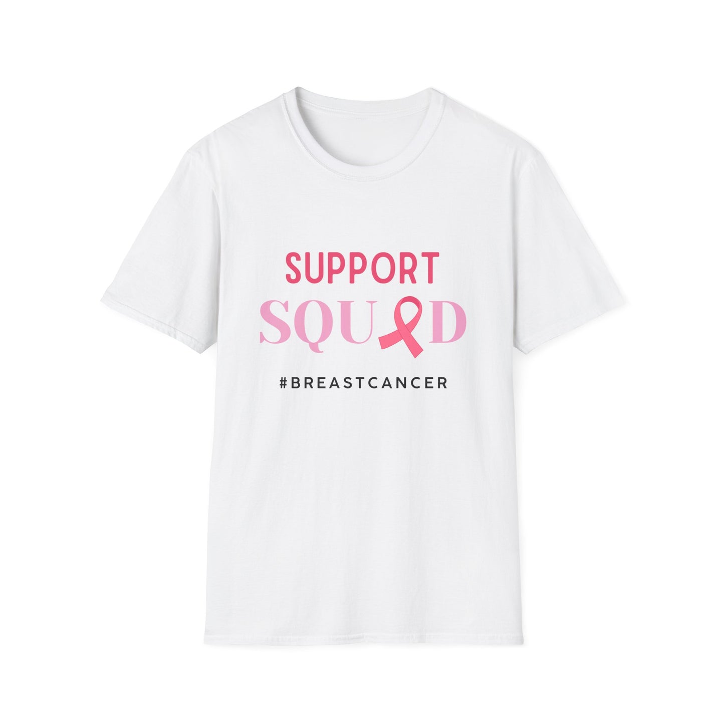 Breast Cancer Support Squad, Breast Cancer Tee, Breast Cancer Awareness, Unisex Softstyle T-Shirt